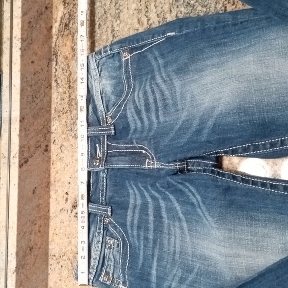 Miss Me Women's Blue Boot Cut Jeans with Raw Hem Size 29 - Picture 15 of 16